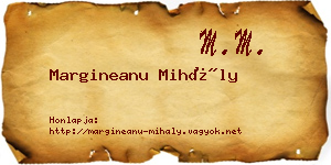 Margineanu Mihály névjegykártya